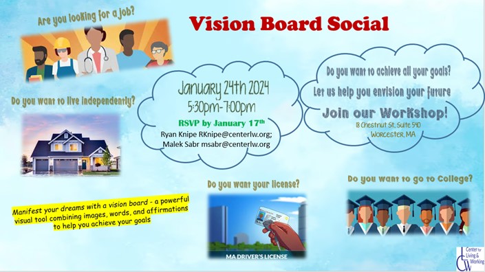 Jan 18, Vision Board Workshop